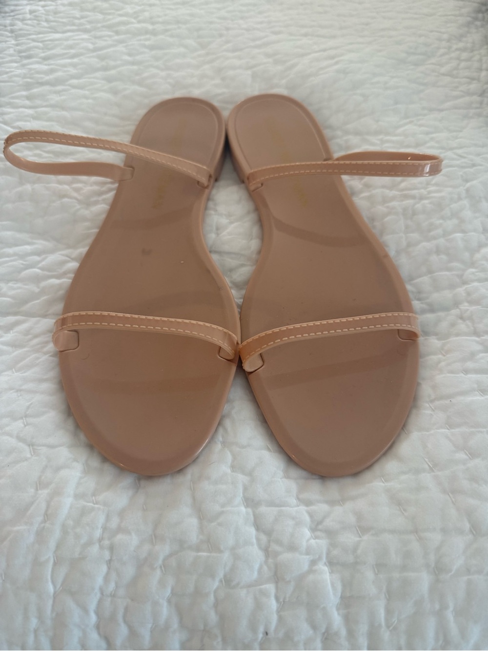 Stuart Weitzman Nude Sawyer Sandals